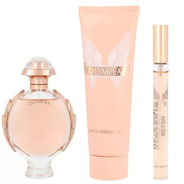 Paco Rabanne Olympea zestaw woda perfumowana spray 50ml + balsam do ciała 100ml + woda perfumowana spray 10ml (W)