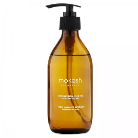 Mokosh, nawilżający żel do mycia ciała, drzewo sandałowe z bursztynem, 300ml