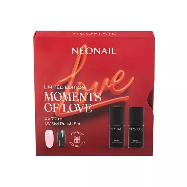 Neonail Moments Of Love, zestaw lakierów hybrydowych, 2 x 7.2ml
