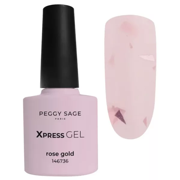 Peggy Sage Xpress Gel, żel, top i baza 3w1 do paznokci, Rose Gold, 7ml