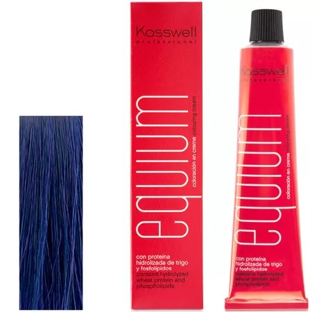 Kosswell Equium Kontrast 098, Profesjonalna farba do włosów, Kontrast Niebieski, 60ml