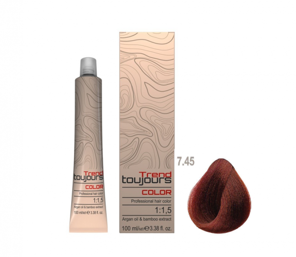 Trend Toujours Professional Color Care, farba do włosów, 7.45, 100ml