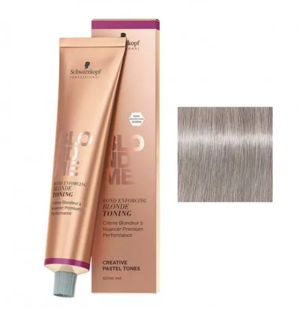 Schwarzkopf BlondMe Blonde Toning, pastelowa baza tonująca w kremie, lodowo-irysowy, 60ml