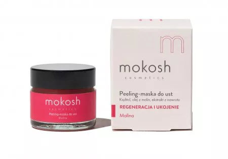 Mokosh, peeling do ust, malina, 15ml