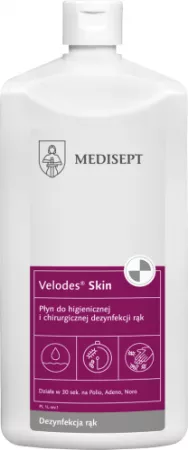 Medisept Biobójczy, Velodes Skin, płyn do dezynfekcji rąk i skóry, 1000ml