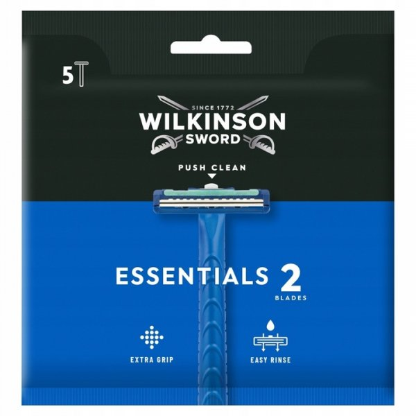 Wilkinson Essentials 2, jednorazowe maszynki do golenia dla mężczyzn, 5szt