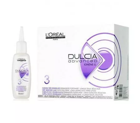 Loreal Dulcia Advanced, trwała ondulacja, 3 - włosy bardzo uwrażliwione, koloryzowane, porowate, 12x75ml