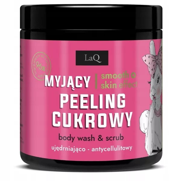 LaQ Kiwi i Winogrona, myjący peeling cukrowy do ciała, 220g
