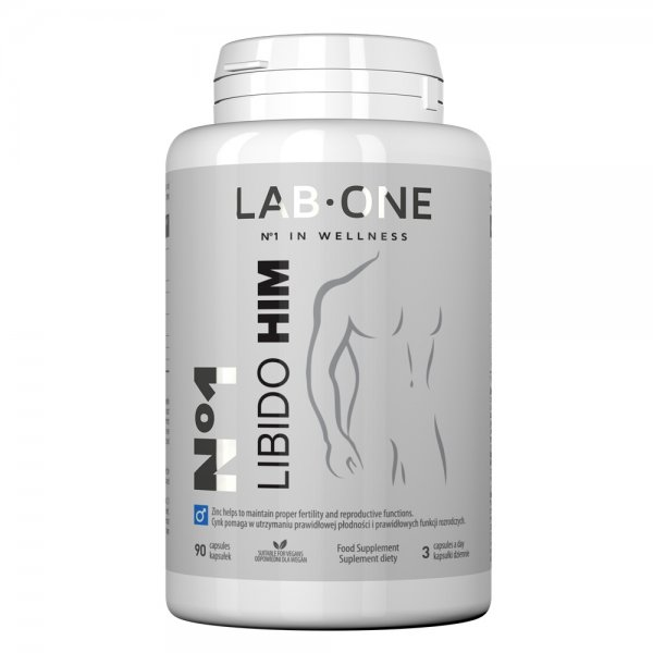 LAB ONE N°1 Libido Him suplement diety wspierający męską płodność 90 kapsułek