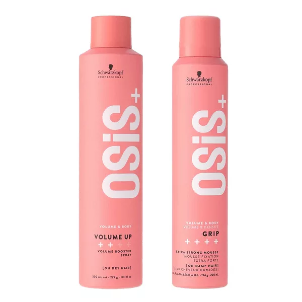 Schwarzkopf OSIS+, zestaw zwiększający objętość, pianka MS Grip 200ml + spray Volume Up 300ml