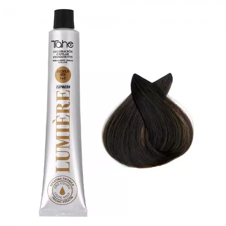 Tahe Lumiere Express, farba do włosów z keratyną i olejkiem arganowym, koloryzacja trwała, 5.31, 100ml