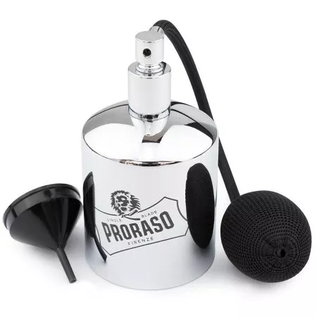 Proraso Single Blade, dozownik do wody kolońskiej z chromowanego szkła, 100ml