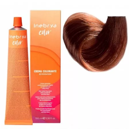 Inebrya Color, farba do włosów, koloryzacja trwała, 6/4, 100ml