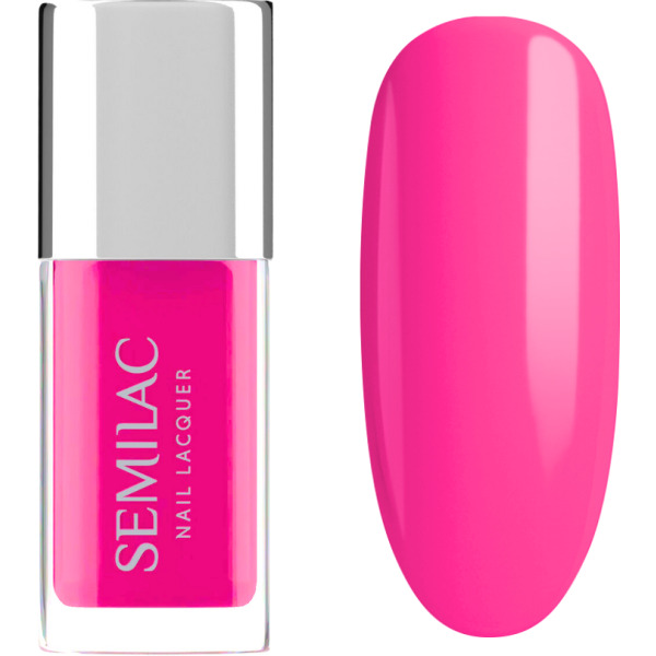 Semilac, klasyczny lakier do paznokci, 119 Neon Pink, 9ml