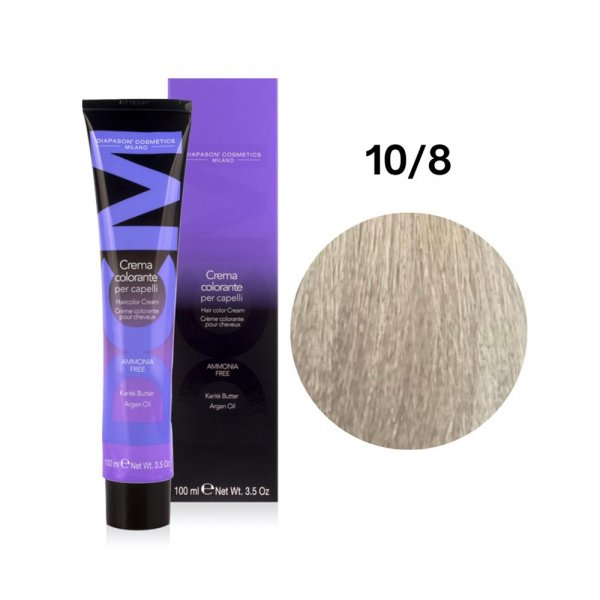 Diapason DCM, farba bez amoniaku, 10/8 Perłowy Bardzo Jasny Platynowy Blond, 100ml