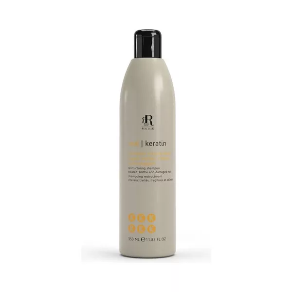 RR Line Keratin Star, szampon odbudowujący do włosów po zabiegach oraz włosów łamliwych i zniszczonych, 350ml