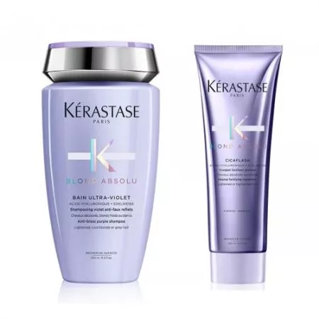 Kerastase Blond Absolu, zestaw do pielęgnacji włosów blond, kąpiel neutralizująca + odżywka, 2x 250ml