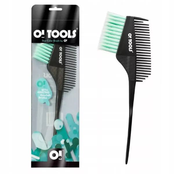 O! Tools Duo Color Brush, pędzelek do farbowania z grzebieniem, czarny