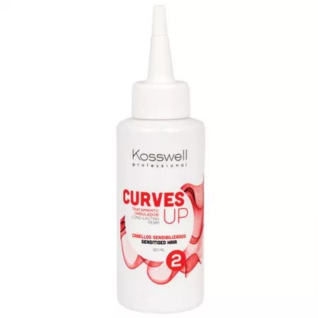Kosswell Curves UP 2, płyn do trwałej ondulacji do włosów wrażliwych, 80ml