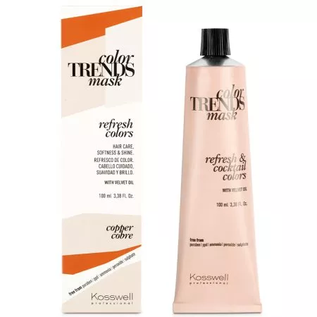 Kosswell Color Trends Mask, kremowa farba do półtrwałej koloryzacji, copper, 100ml