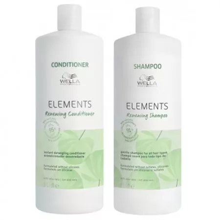 Wella Elements Renewig, zestaw XL do codziennej pielęgnacji wszystkich rodzajów włosów, szampon + odżywka