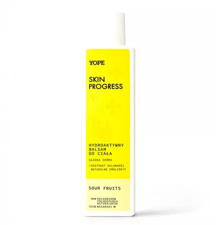 Yope Skin Progress, hydroaktywny balsam do ciała - gładka skóra - Sour Fruits, 200ml