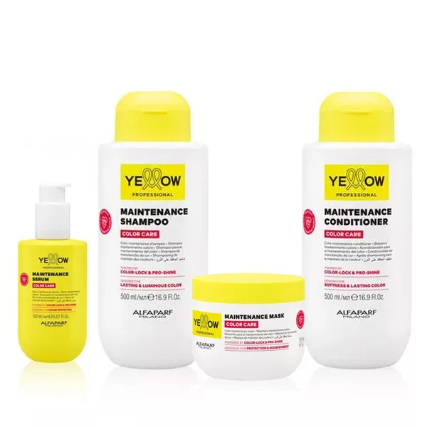 Yellow Professional Color Care, zestaw do włosów farbowanych, szampon + odżywka + maska + serum