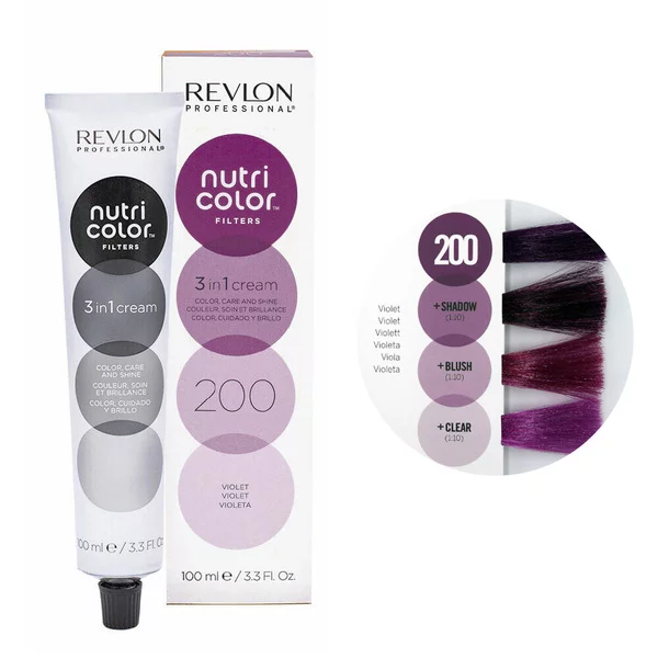 Revlon Nutri Color Filters, maska koloryzująca bez amoniaku, burgund, tuba 100ml