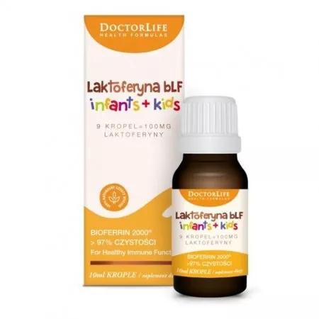 Doctor Life Laktoferyna bLF Infants + Kids 100mg suplement diety w kroplach 10ml