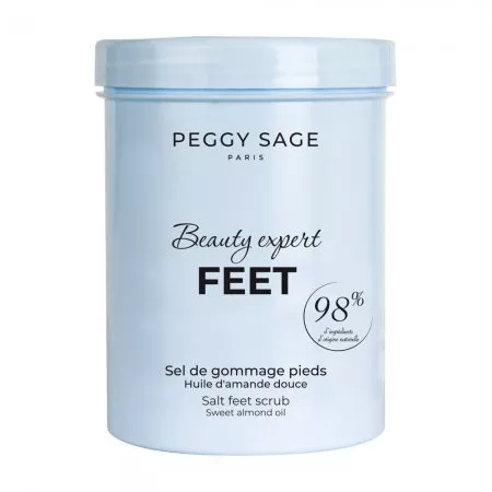 Peggy Sage, peeling solny z olejkiem migdałowym do stóp, 400g