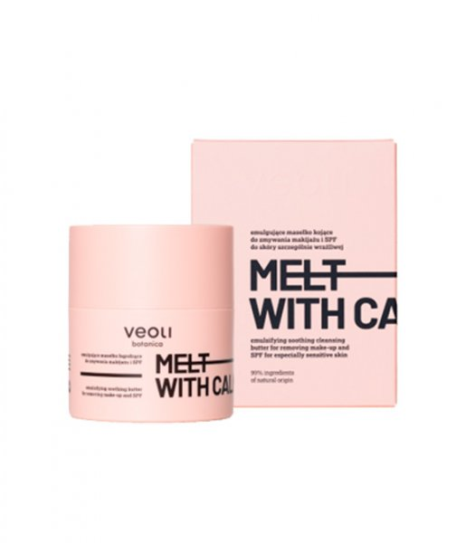 Veoli Botanica Melt with Calmness, emulgujące masełko kojące do zmywania makijażu i SPF, 40g