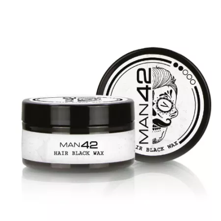 MAN42 Hair Black Wax, czarny wosk do włosów, 100ml