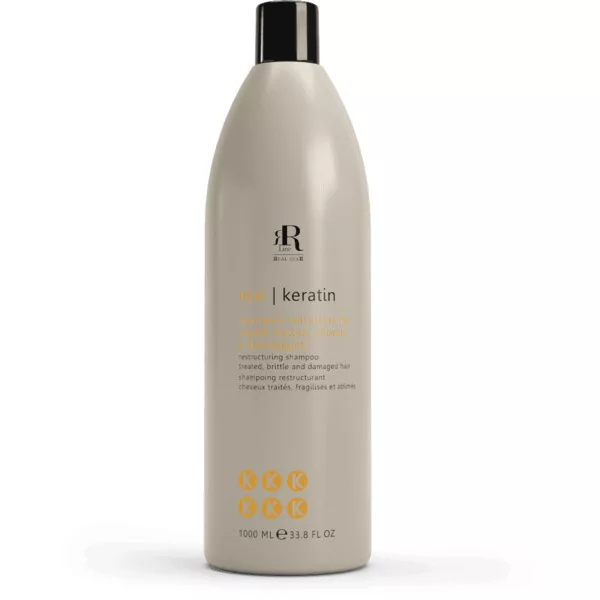 RR Line Keratin Star, szampon odbudowujący do włosów po zabiegach oraz włosów łamliwych i zniszczonych, 1000ml