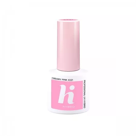 hi hybrid, lakier hybrydowy, 5ml, #221 Creamy Pink