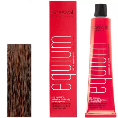 Kosswell Equium 6.4, Profesjonalna farba do włosów, Chłodna miedz, 60 ml