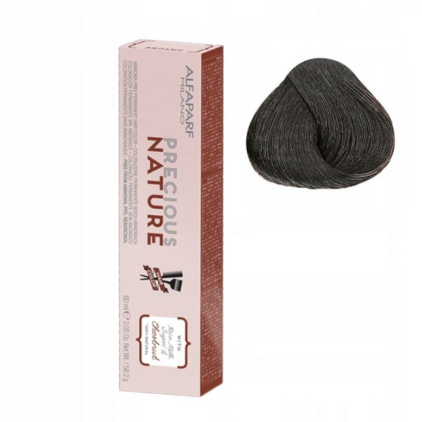 Alfaparf Milano Precious Nature Hair, farba bez amoniaku, 4 Średni Naturalny Brąz, 60ml