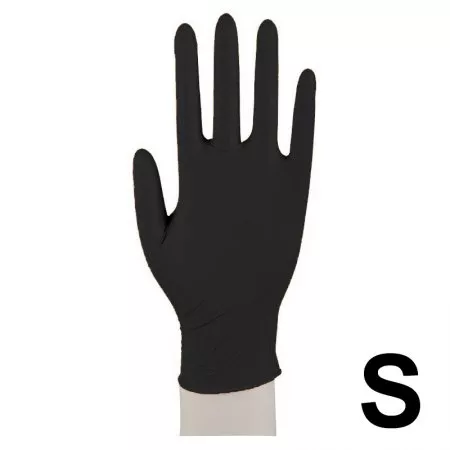 Abena, rękawiczki nitrylowe bezpudrowe, rozmiar S, czarne, 100 sztuk