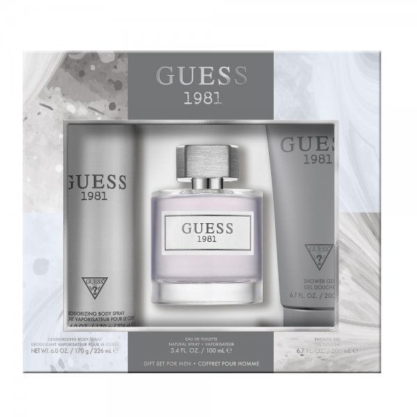 Guess Guess 1981 zestaw woda toaletowa spray 100ml + dezodorant spray 226ml + żel pod prysznic 200ml (M)