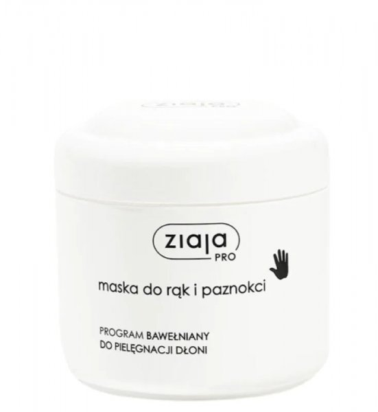 Ziaja Pro, maska do rąk i paznokci z bawełną, 250ml