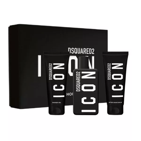 Dsquared2 Icon Pour Homme zestaw woda perfumowana spray 100ml + żel pod prysznic 100ml + balsam po goleniu 100ml (M)