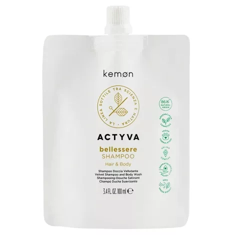 Kemon Actyva Bellessere, aksamitny szampon Hair&Body, 100ml