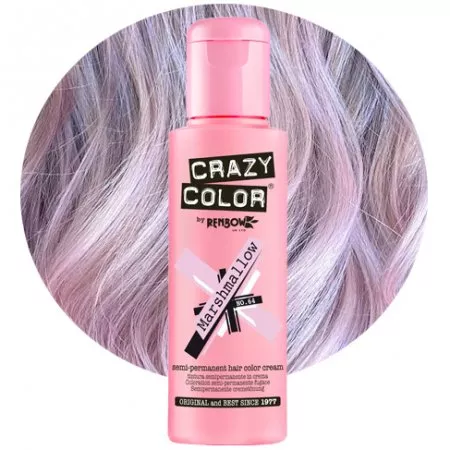Crazy Color, toner odżywczy do włosów, Marshmallow – jasno różowy, nr 64, 100ml