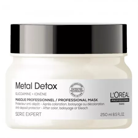 Loreal Metal Detox, maska po koloryzacji oraz dekoloryzacji z glikoaminą, 250ml