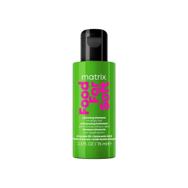Matrix Food For Soft, intensywnie nawilżający szampon do wszystkich rodzajów suchych włosów, 75ml