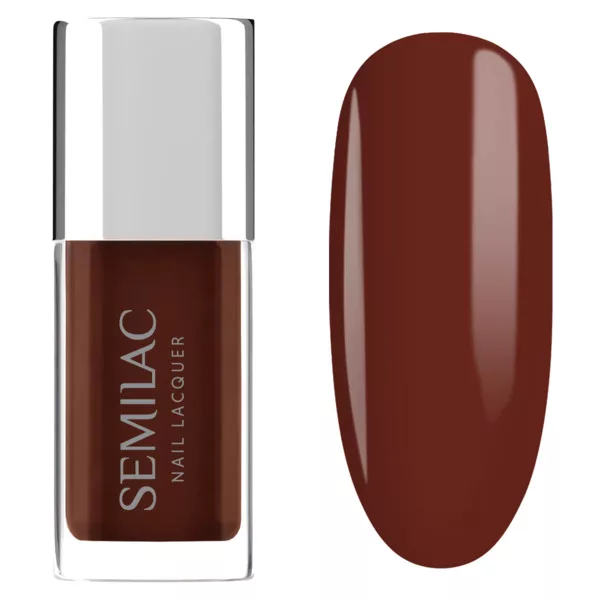 Semilac, klasyczny lakier do paznokci, 124 Chestnut, 9ml