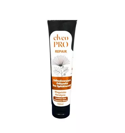 Elveo Pro, wegańska odżywka odbudowująca bez spłukiwania do włosów zniszczonych, 150ml