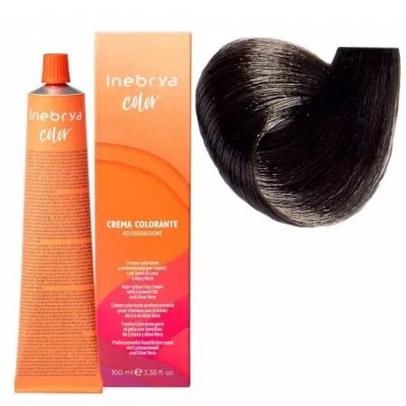 Inebrya Color, farba do włosów, koloryzacja trwała, 4/00, 100ml