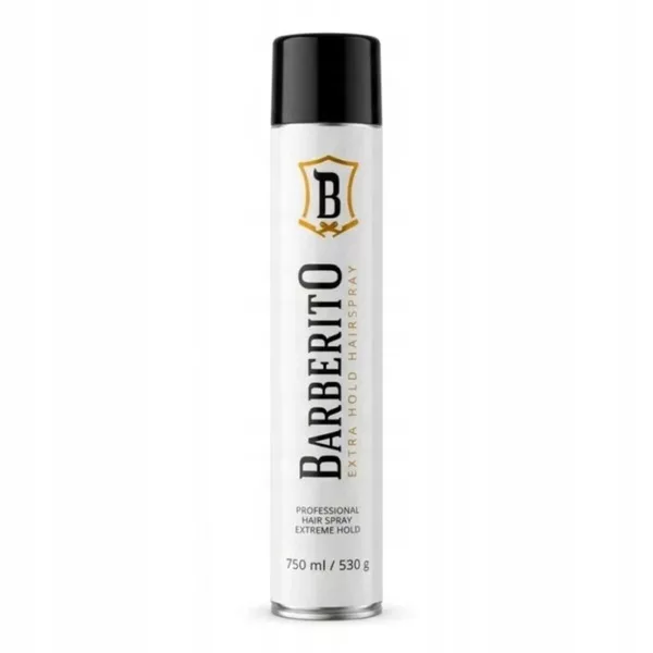 Barberito Extra Hold, bardzo mocny lakier do włosów, 750ml