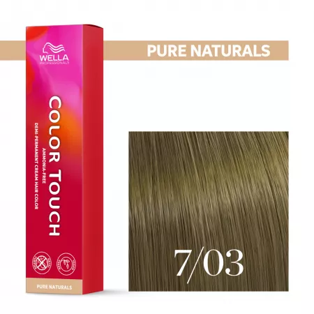 Wella Color Touch, krem tonujący bez amoniaku, 7/03, 60ml