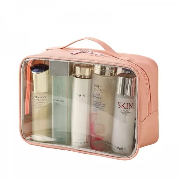 Ecarla Kosmetyczka organizer na kosmetyki Różowa
